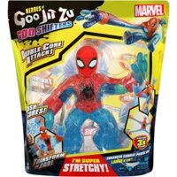 Heroes of Goo Jit Zu Goo Shifters Marvel Tăng cường sức mạnh chiến đấu Người nhện. Gói anh hùng Supagoo cỡ lớn 8 Inch với đòn tấn công lõi đôi Nghiền nát lõi. Biến hình Goo