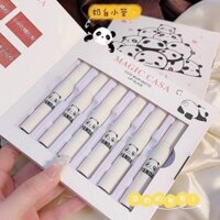 Herorange 6pcs Matte nhung sương Son bóng Son môi không dính và không phai Son môi cho nữ phụ nữ sinh viên Son gấu trúc