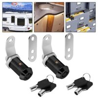 [Herpe HOT] 2 Khóa RV Cho Cửa Bảo Quản Cắm Trại Hộp Dụng Cụ RV Cam Khóa Tủ Có Chìa Khóa