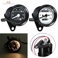[Herpe HOT] Đồng hồ tốc độ xe máy Đồng hồ đo tốc độ kép 12V có đèn LED phía sau không gỉ
