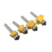 [Herpevn] 4 Cái 1 / 4 inch Shank Round Over Bead Edge Shape Router Bit 1 / 2 3 / 8 1 / 4 1 / 8