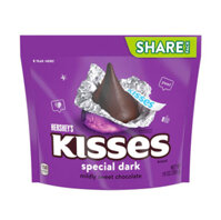 HERSHEY'S KISSES SPECIAL DARK Mildly Sweet Chocolate Candy share pack 283gr