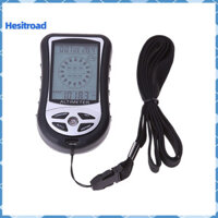 Hesitroad Câu cá ngoài trời 8 trong 1 Máy đo độ cao la bàn cầm tay Nhiệt kế