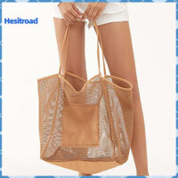 Hesitroad Mềm Nữ Túi Xách Đi Biển Sử Dụng Bơi Đồ Chơi Tạp Hóa Du Lịch Túi Tote Lưới