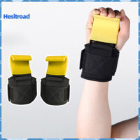 Hesitroad Niềng răng cổ tay để kéo dài Bài tập Móc điện Dây đeo cổ tay Móc nâng tạ cao Dây đeo tay cho Deadlifts Kéo lên Hỗ trợ cổ tay hạng nặng cho sức mạnh cho nam giới