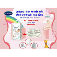 (hết tặng 2 miếng )Tã bỉm dán Quần Nanu baby ( Mẫu mới bo Mông)