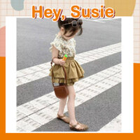 Hey Susie S5997- Set Bộ Đồ Mùa Hè Áo Hoa Nhí Chân Váy Xòe Tầng Cho Bé Gái Từ 8-22kg