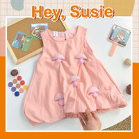 Hey Susie V3418- Váy Hồng Đính Cây Nấm Dáng Bí Cho Bé Gái Size 8-17kg