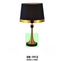 HF - ĐB - 1912: Đèn bàn/đèn đầu giường chóa Đen - KT: Ø300mm x H560mm - Bóng đèn E27 x 1 bóng