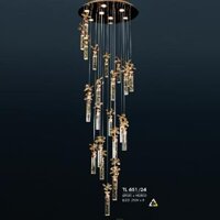 HF - TL 651/24: Đèn thả LED Thanh Phale - KT: Ø600mm x H2800mm - Đèn LED 25W x 8 bóng đổi 3 màu