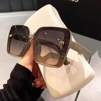 Hfff Kính Mát Gạch Kẻ Sọc Gradient Cao Cấp Nữ Khung Lớn Ôm Hơn Nhìn ins Có Giá Trị Cao Influencer Chụp Ảnh Đường Phố Sung