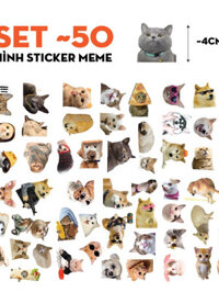 【HFGSF】 Combo Sticker Meme chống nước sticker dán laptop, điện thoại, đàn guitar, mũ bảo hiểm, vali