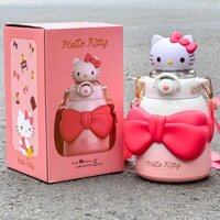 Hfh Sanrio Hello Kitty Trẻ Em Bình Giữ Nhiệt Dung Tích Lớn Bé Gái Trường Học Đặc Biệt Ống Hút Bụng Lớn Cốc Phong Cách Mới Bình Nước