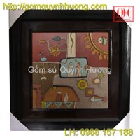 HG-018 – Tranh gốm sứ Bát Tràng – Tranh trừu tượng 7