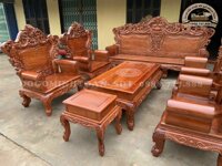 HG57 Bộ Bàn Ghế Hoàng Gia Gỗ Gõ 10 Món Chân 12 tay hộp ( Anh Bắc, Vĩnh Long )