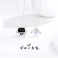 Hi Bella Planet Little Devil Sterling Bạc Cặp Đôi Vòng Cổ Cặp Đôi Ánh Sáng Dễ Thương Sang Trọng Thiết Kế Niche Quà Tặng Cặp Đôi20250325