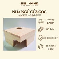 HiBi Home Mô hình Nhà ngủ Hầm trú cho hamster nhím thú nhỏ với cửa góc nhiều kích thước