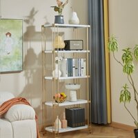 Hiện đại xa xỉ Bắc Âu vàng sắt trang trí giá sàn phòng khách giá hoa cạnh góc giá sách thu nạp kệ trưng bày tổ hợp kệ