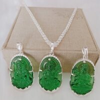 [HIÊN JEWELRY] DÂY CHUYỀN NỮ MẶT PHẬT BÀ BỌC BẠC ITALY CAO CẤP 925