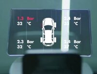 Hiển thị thông tin trên kính lái Vietmap HUD H1AS kèm bộ cảnh báo áp suất lốp xịn xò