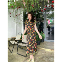 [Hiền VNXK] Đầm thun midi nữ, đầm maxi thun lạnh rayzong co dãn form siêu thoải mái, dễ mặc , chuẩn VNXK