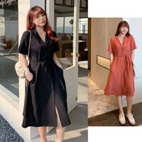 High-end dress women's summer new style medium-length large size loose fat sister waist to cover belly to show the trend of thin and age-reducing skirt