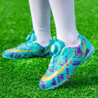 high nail soccer shoes high -necked soccer shoes Football shoes women's soccer shoes Trẻ Em Chuyên Dụng Giày Bóng Đá Học Sinh Tiểu Học Xoay Khóa Vừa Lớn Trẻ Em Móng Tay Gãy Móng Tay Dài Bé Trai Bé Gái Cỏ