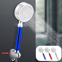 High Pressure Anion Aluminum Shower Head Water Saving Filter Blue/Red/Silver