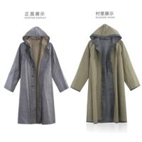 =high-quality--87 Phong Cách Xanh Quân Đội Áo Mưa Kiểu Cũ Dài Chống Lũ Vải Cao Su Bảo Hộ Lao Động Áo Mưa Dày Ngoài Trời Áo Mưa Dài Áo Mưa