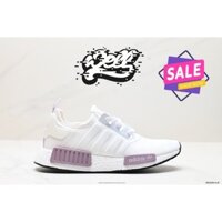 (High Quality) Giày thể thao  Adidas Boost NMD R1 white  purple  cao cấp