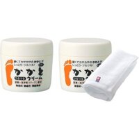 High quality products Directly from Japan Azuma Shoji [Price As It Is With Imabari Towel] Heel Smooth Cream 3.5 oz (100 g) x 2 Piece Set, Fragrance-free, Dry Hard Heels, Knee Countermeasure for Old Skin Types, Foot Pack, Travel Beauty