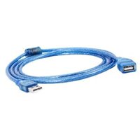 High Speed USB 2.0 Extension Cable Transparent Male To Female Cord - 1.5Meters