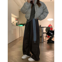 High Street American Style Unisex Niche Casual Fashion2023Vintage Jogger Pants for Early Autumn with Three Stripes Straight Leg N5OZ