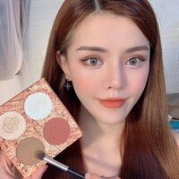 Highlight Contour Compact Blush Shadow Three-in-One Combination Dual-Use Side Nose Shadow Three-Dimensional Facial Natural Pearlescent Glitter jwk3