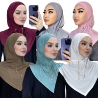 hijab khăn Trung Đông phong cách mới chuỗi kim loại mũ turban khăn trùm đầu dân tộc thời trang dành cho nữ