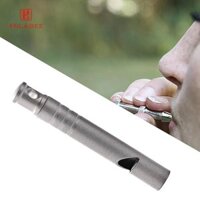 Hilabee Titanium Còi khẩn cấp có dây buộc Còi thể thao nhỏ Còi sinh tồn cho trận đấu bóng đá Huấn luyện thú cưng