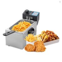 Hilivn) Nồi chiên sâu điện 4L / 4.2Qt có giỏ lọc dầu có thể tháo rời 2000W Thép không gỉ 0-200°C/32-392°F Máy rửa chén tự động giữ nhiệt khoai tây chiên chiên gà