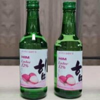 Him Soju Lychee 360ml – rượu Hàn Quốc vị vải thiều – 12% vol x 20 chai thùng nhập khẩu nguyên thùng