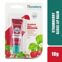 Himalaya Son Dưỡng Himalaya Strawberry Gloss Lip Balm Chiết Xuất Dâu Tây Căng Bóng Đàn Hồi 10g