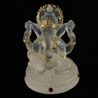 Hindu Elephant God of Success Statue, Resin Transparent