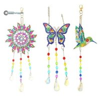 Hình ảnh kim cương Suncatcher Wind Play Craft Set Kit Kids DIY Bộ mặt dây chuyền hình ảnh kim cương 5D