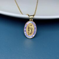 Hình Bầu Dục Guada Lupei Chúa Giêsu Thánh Benedict Vòng Cổ Xương Đòn Dây Xích Vỏ Mặt Dây Chuyền Trang Sức