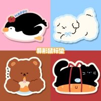 Hình Đặc Biệt Chống Động Vật Miếng Lót Trò Chơi Văn Phòng Chơi Game Dày Dễ Thương Sáng Tạo Độc Đáo Hoạt Hình Mèo Đen Chim Cánh Cụt Bichon Phong Cách