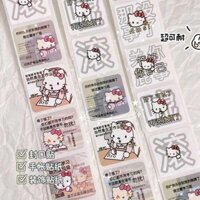 hình dán hello kitty Hình dán cuộn âm dương mèo Kitty mẫu mới, nhãn dán biểu cảm sáng tạo, tài khoản học sinh điêu khắc cát vui nhộn Hello Kitty