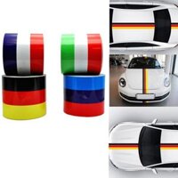 Hình dán xe hơi decal cờ Đức ,Ý, Pháp, M sport dài 1m chất liệu vinyl sẵn keo bóc dính màu sắc nét - Italy Flag 75mm