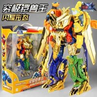 ※[Hình dáng tỏa sáng] Kai Kai Beast Ultraman Super Dimensional Sentai Phiên bản vàng, Robot biến hình Kai Beast King tám trong một cho bé trai