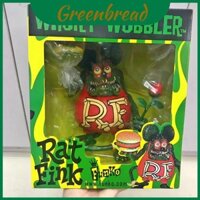 Hình đồ chơi thể hiện bằng nhựa Pvc hình chuột Fink đầy màu sắc có xe tay ga và bánh mì kẹp thịt cho hoa hồng