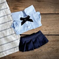 Hình Đồng Nhất Váy Trang Phục Làm Búp Bê Của Riêng Bạn Quần Áo Cho Bé Gái Ảnh Đạo Cụ JK Đồng Phục Váy Cho Búp Bê 17cm