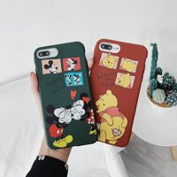 Hình Hoạt Hình ngộ nghĩnh Winnie Pooh Gấu Ốp Lưng điện thoại Iphone 6 6 S 7 8 Ốp Lưng Mickey Đáng Yêu Minnie Silicon Mềm Mại ốp Lưng cho IphoneX XS Max XR Lưng Vỏ