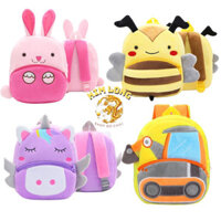 HÌNH THẬT [Ảnh thật]  Balo - Cặp đi học cho bé mẫu giáo - mầm non hình NGỰA PONY - CON ONG VÀNG - XE CÔNG TRÌNH- có sẵn